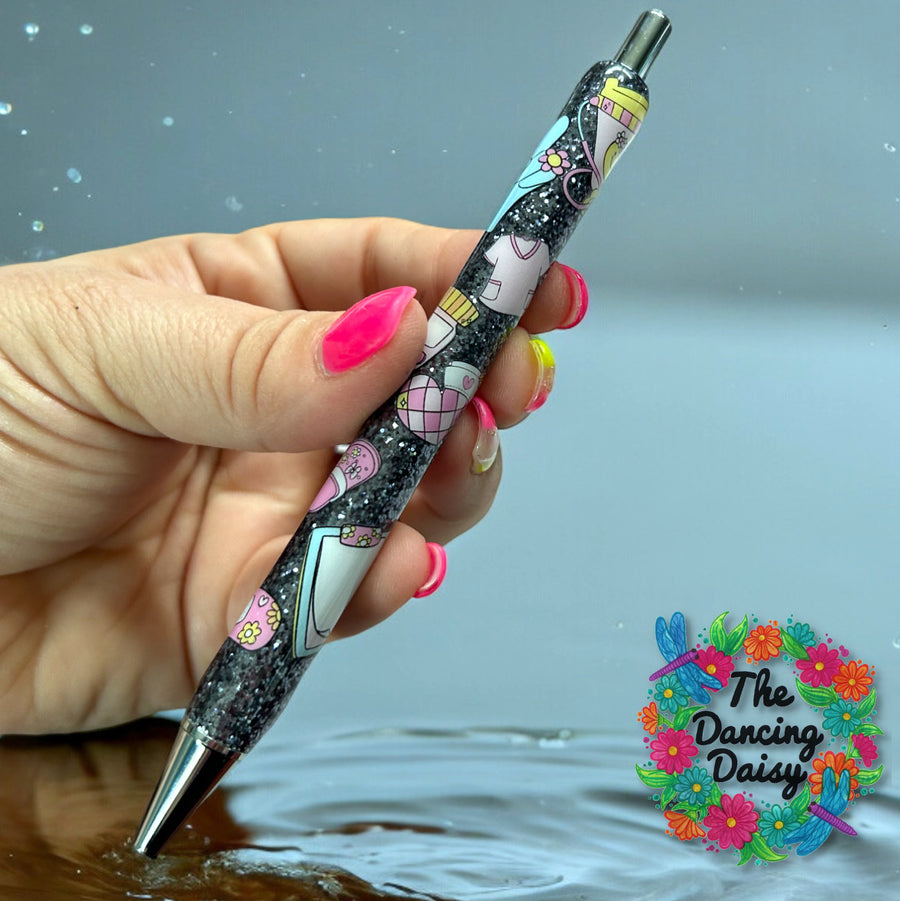 Groovy Nurse Pen Wrap UV DTF