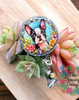 Stained Glass Boston Terrier Decal
