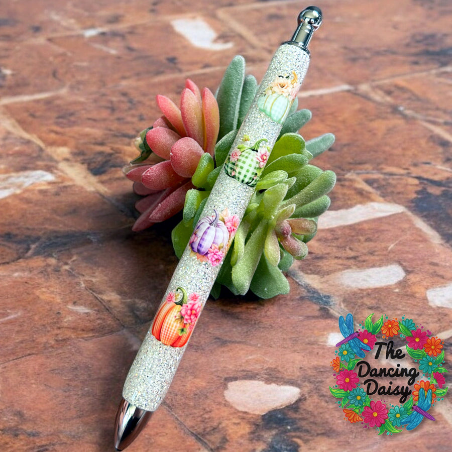 Patchwork Pumpkins Pen Wrap UV DTF