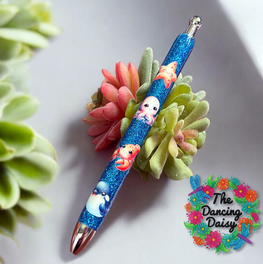 Ocean Life Pen Wrap UV DTF