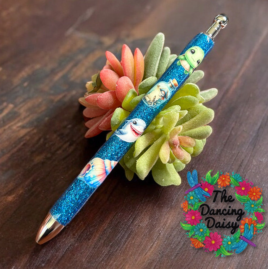 Ocean Life Pen Wrap UV DTF