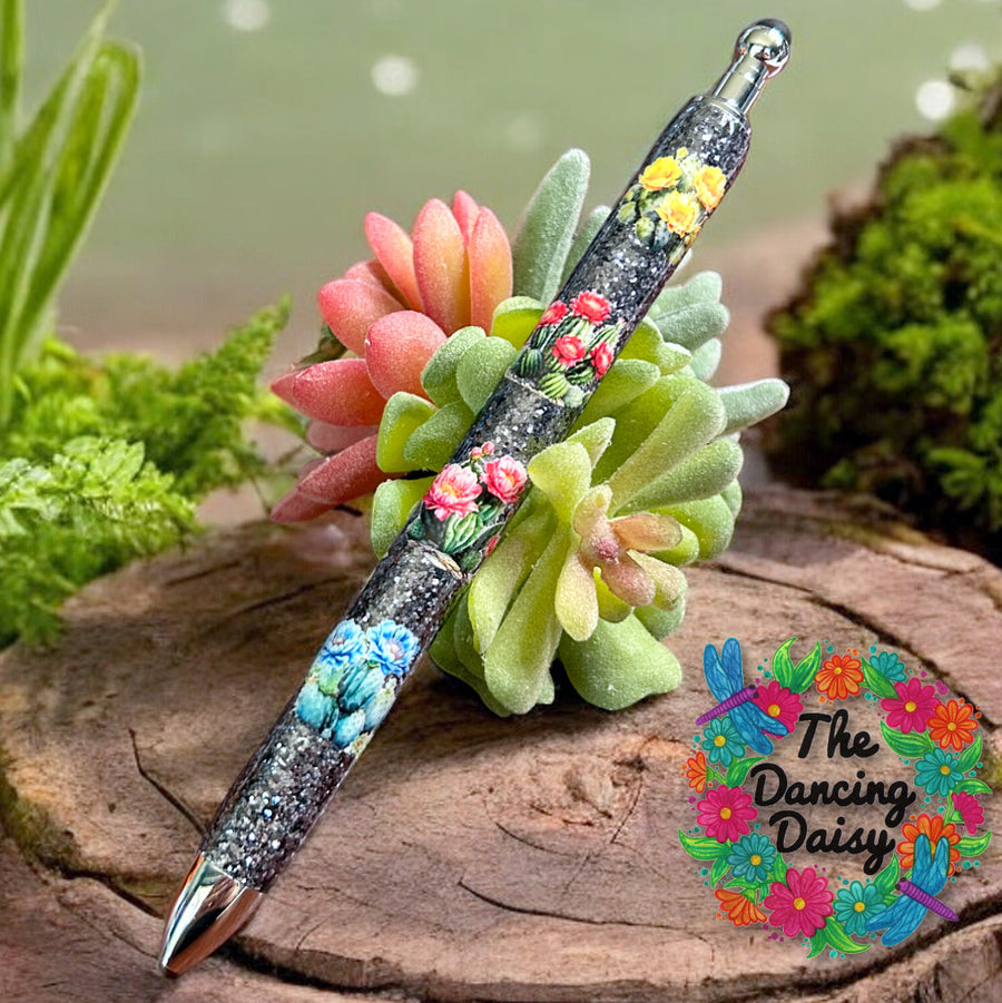 Flower Cactus Pen Wrap UV DTF