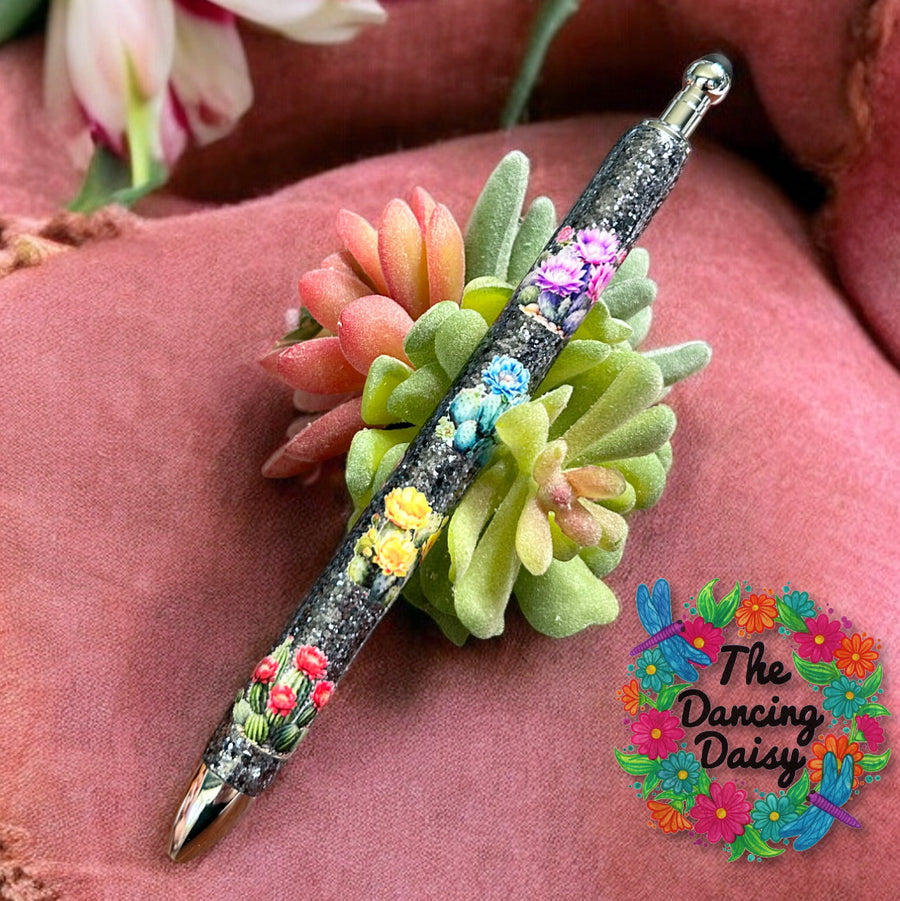 Flower Cactus Pen Wrap UV DTF