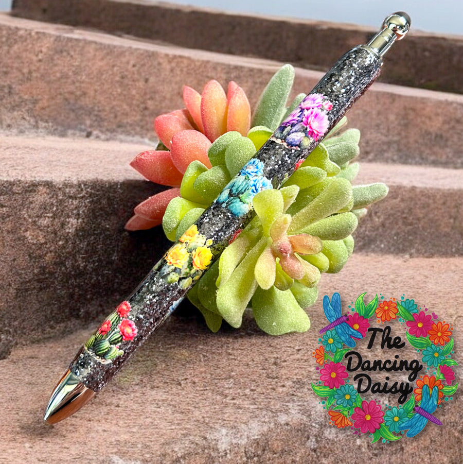 Flower Cactus Pen Wrap UV DTF