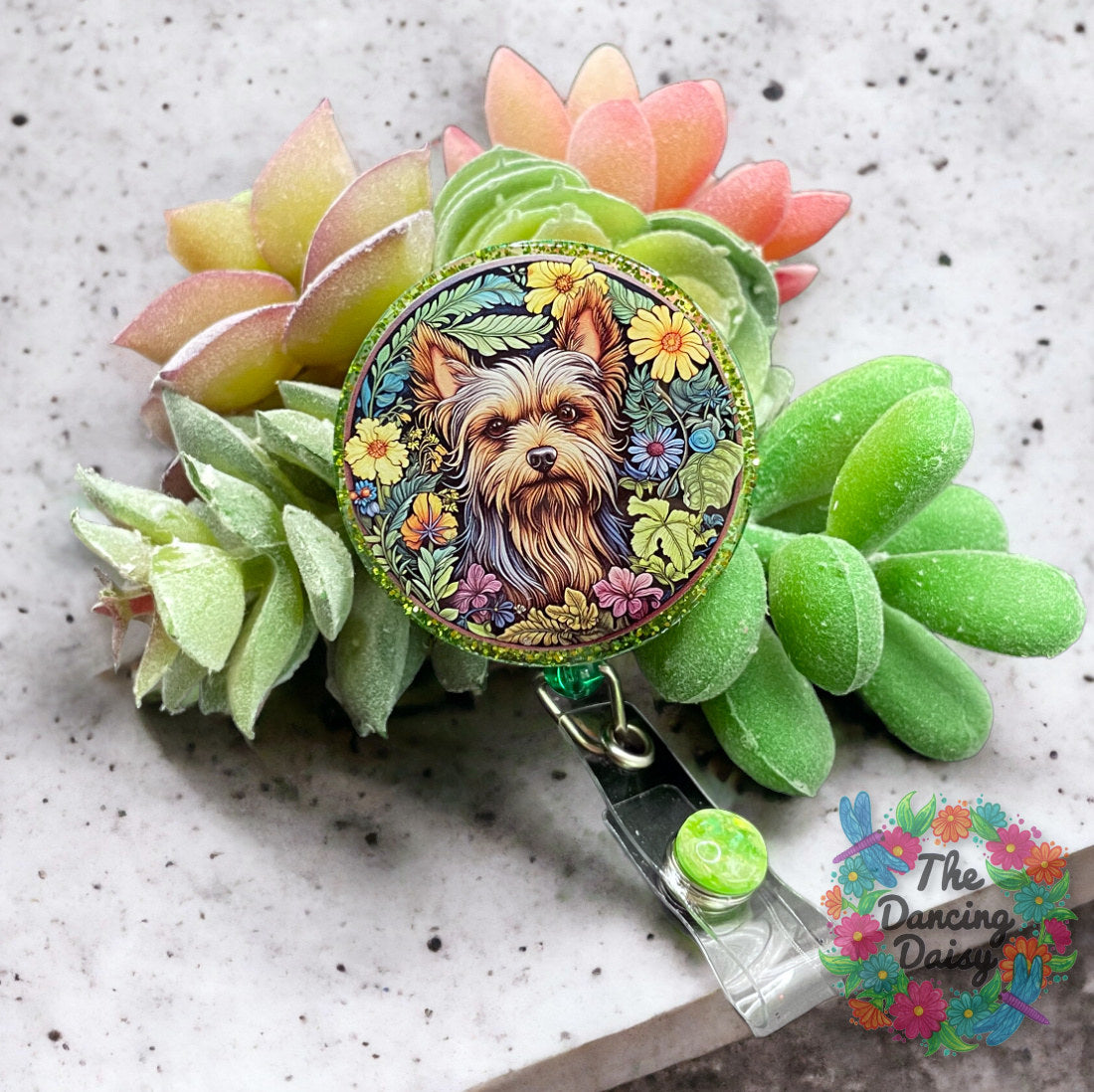 Stained Yorkshire Terrier Decal