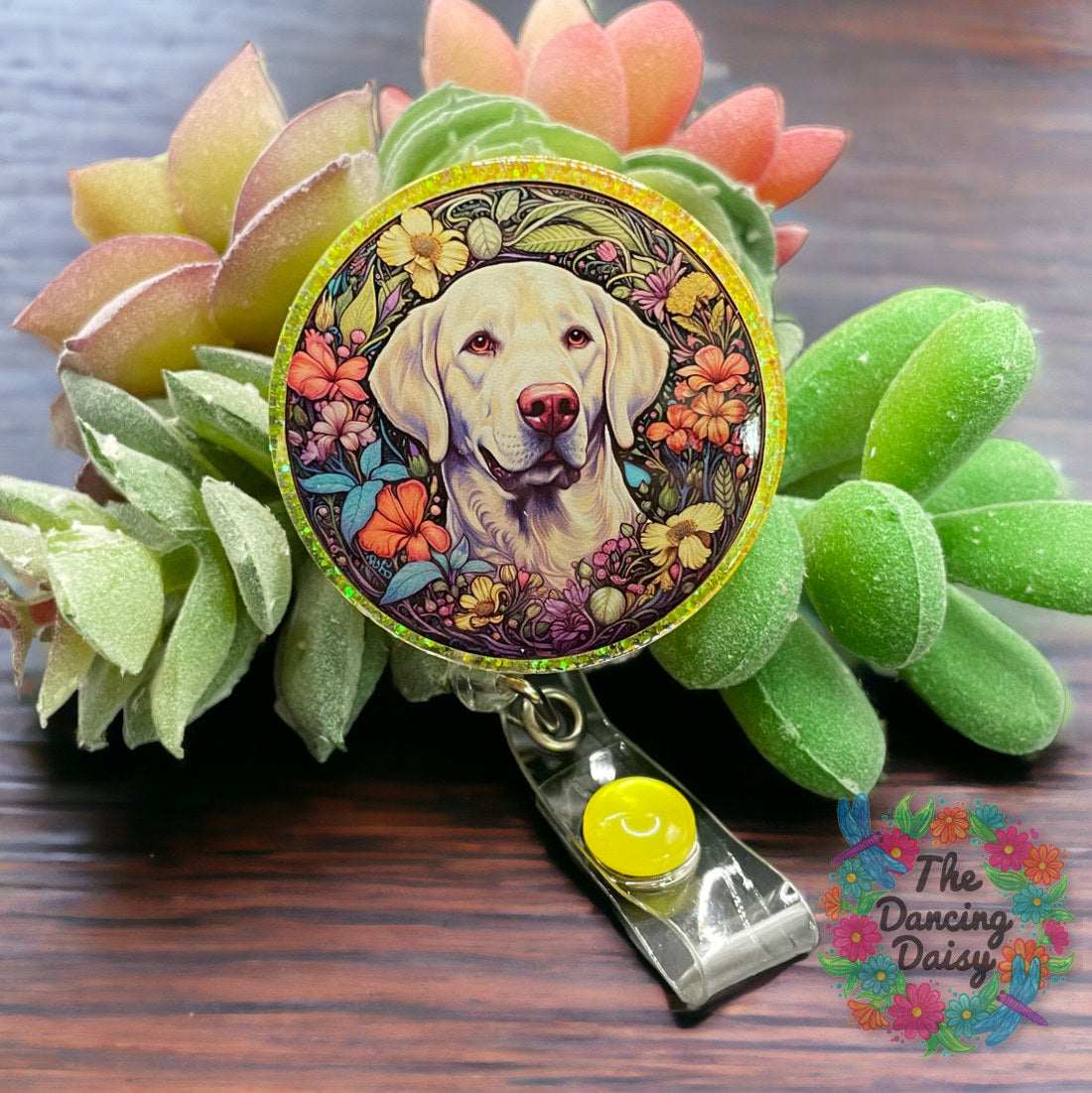 Stained White Labrador Decal