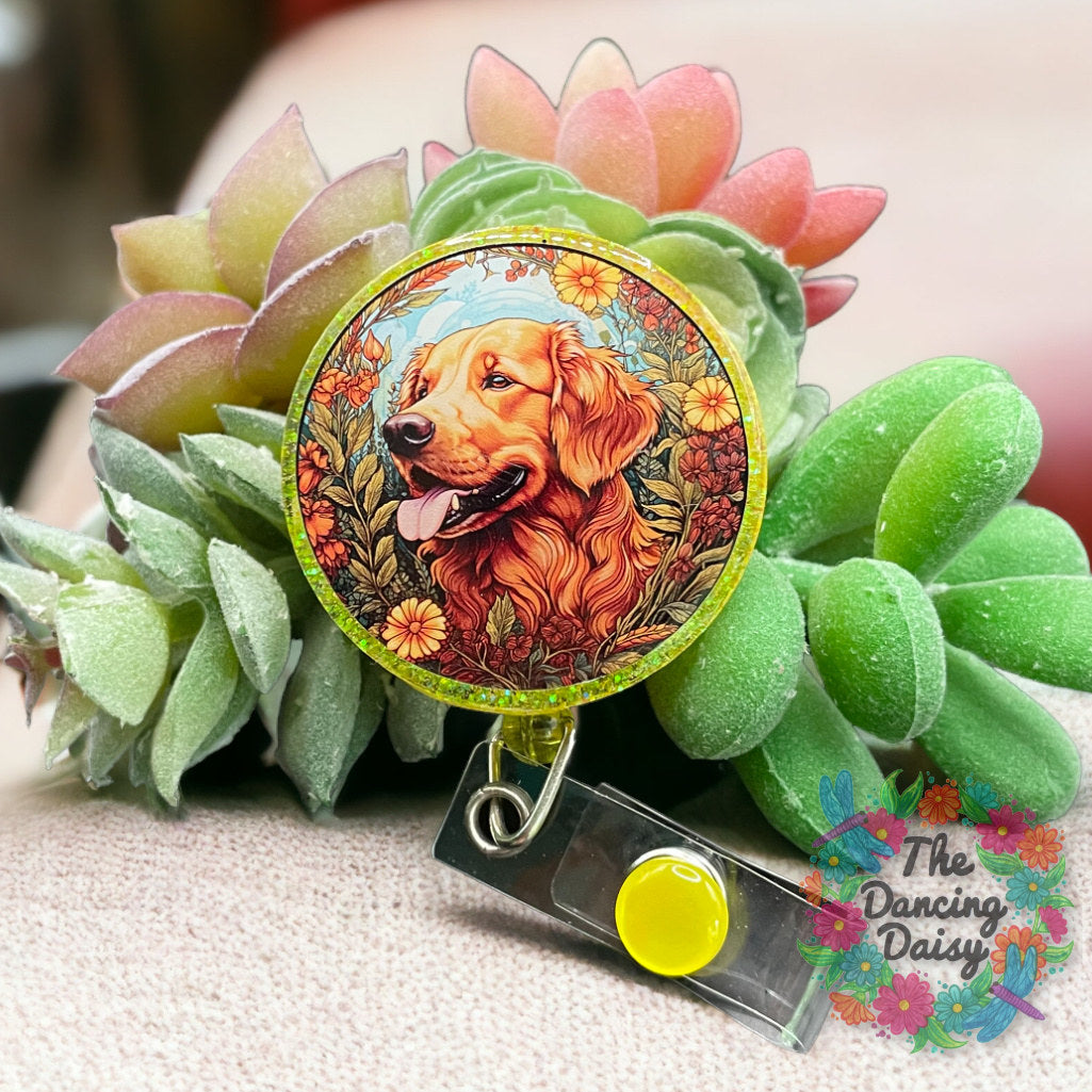 Stained Golden Retriever Decal