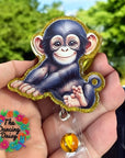 Chimpanzee Decal & Acrylic Blank COMBO