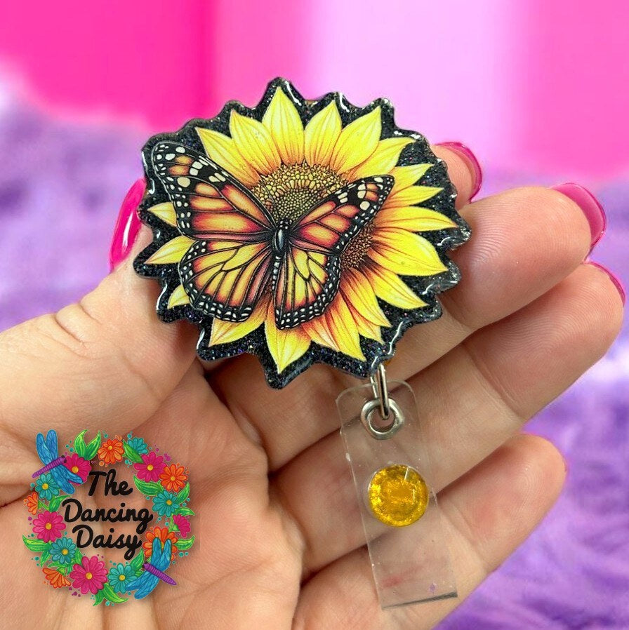 Monarch Sunflower Decal &amp; Acrylic Blank COMBO