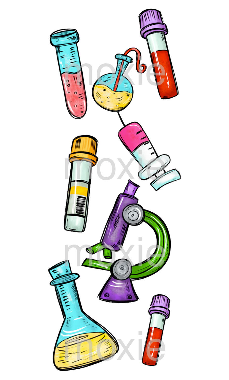 Lab Tech bookmark UV DTF decal
