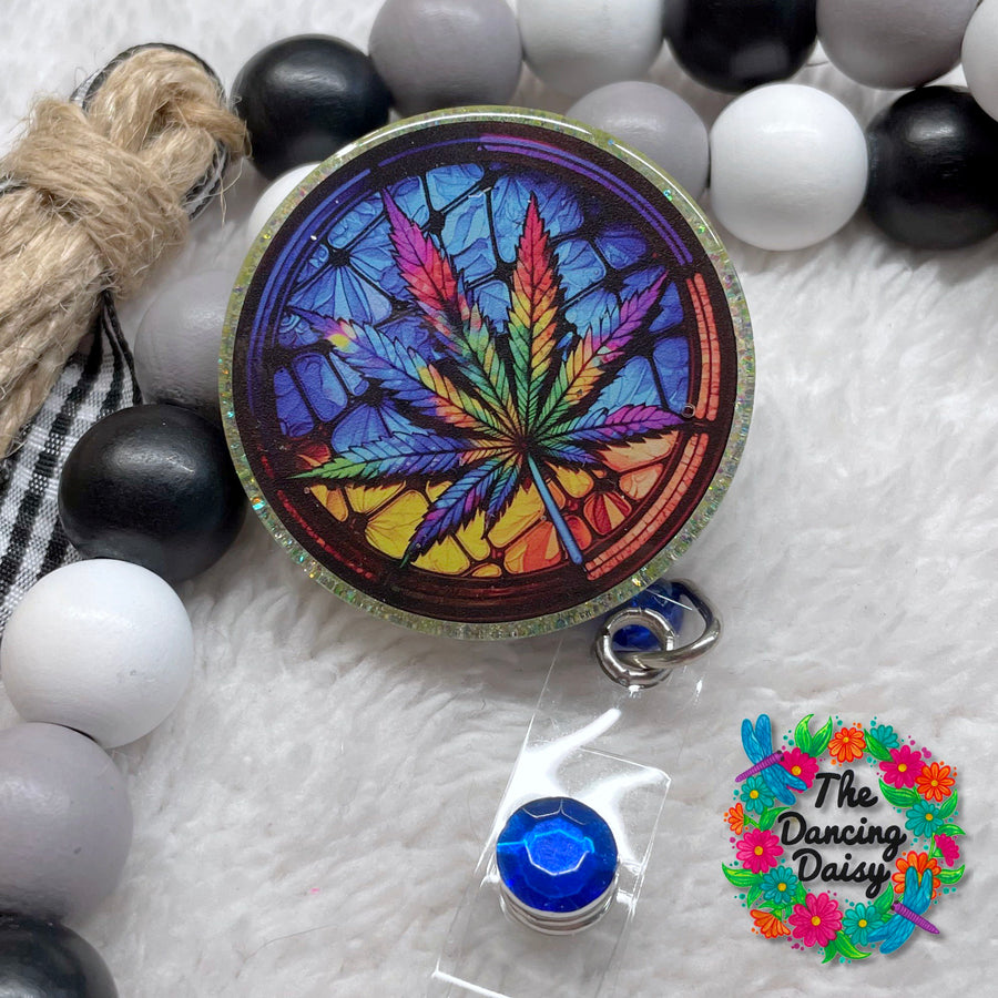 Stained Glass Cannabis Decal
