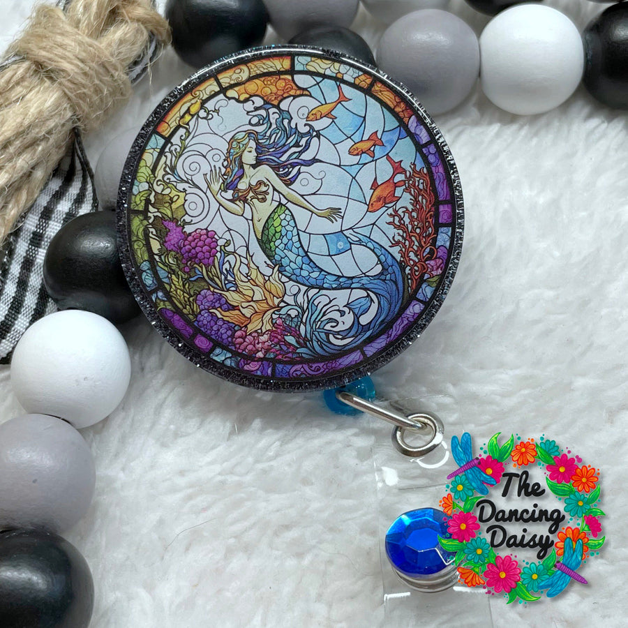 Stained Glass Mermaid Decal