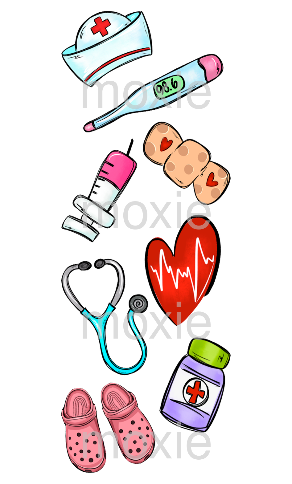 Nurse bookmark UV DTF decal