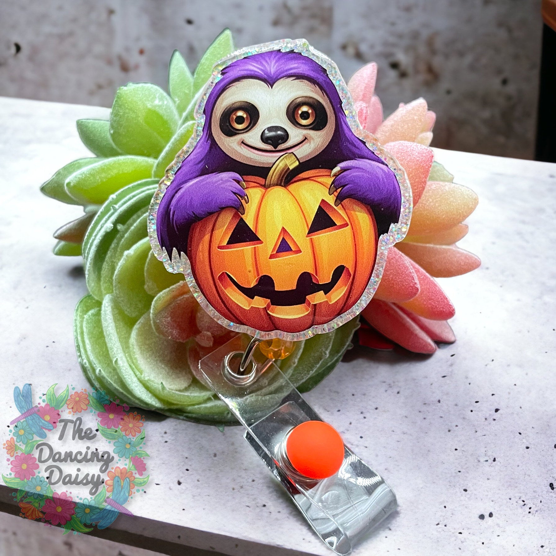 Halloween Sloth Decal &amp; Acrylic Blank COMBO