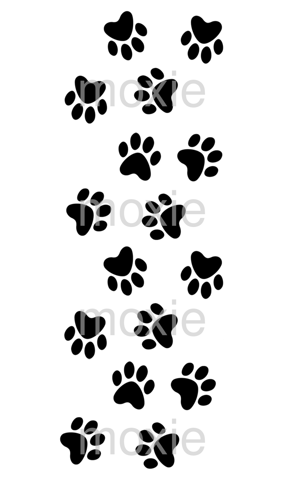 Paws Black bookmark UV DTF decal