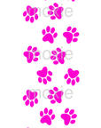 Paws Hot Pink bookmark UV DTF decal