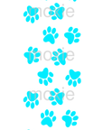 Paws Light Blue bookmark UV DTF decal
