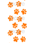 Paws Orange bookmark UV DTF decal