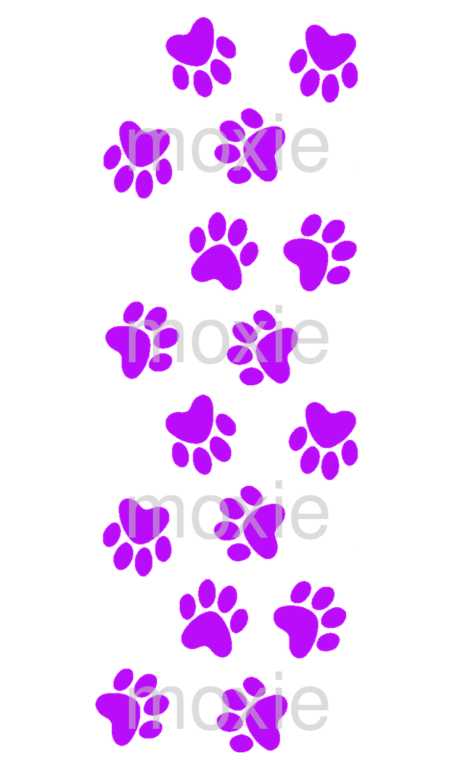 Paws Purple bookmark UV DTF decal