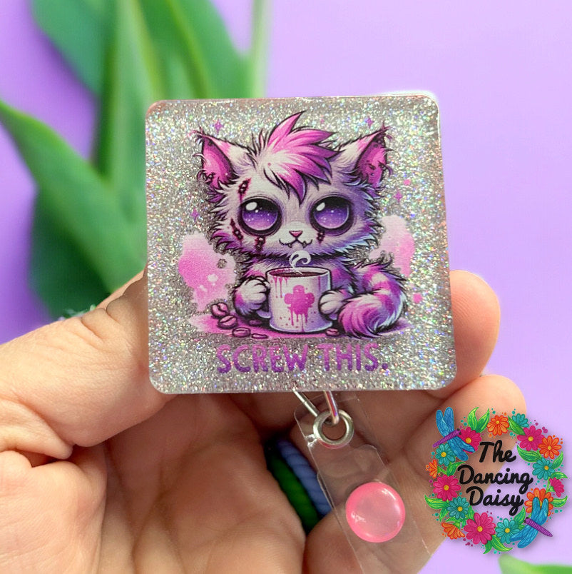 Screw This Zombie Cat UV DTF
