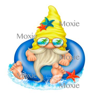 Floaty Gnome Decal & Acrylic Blank COMBO