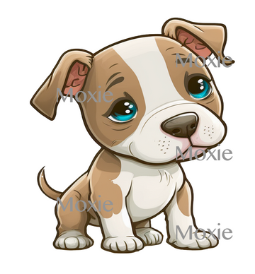 Pitbull Puppy Decal & Acrylic Blank COMBO