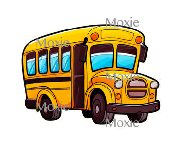 Cute School Bus Decal & Acrylic Blank COMBO