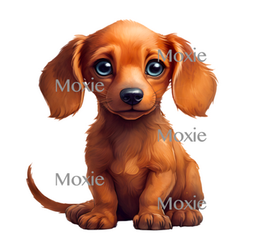 Dachshund Pup Decal & Acrylic Blank COMBO