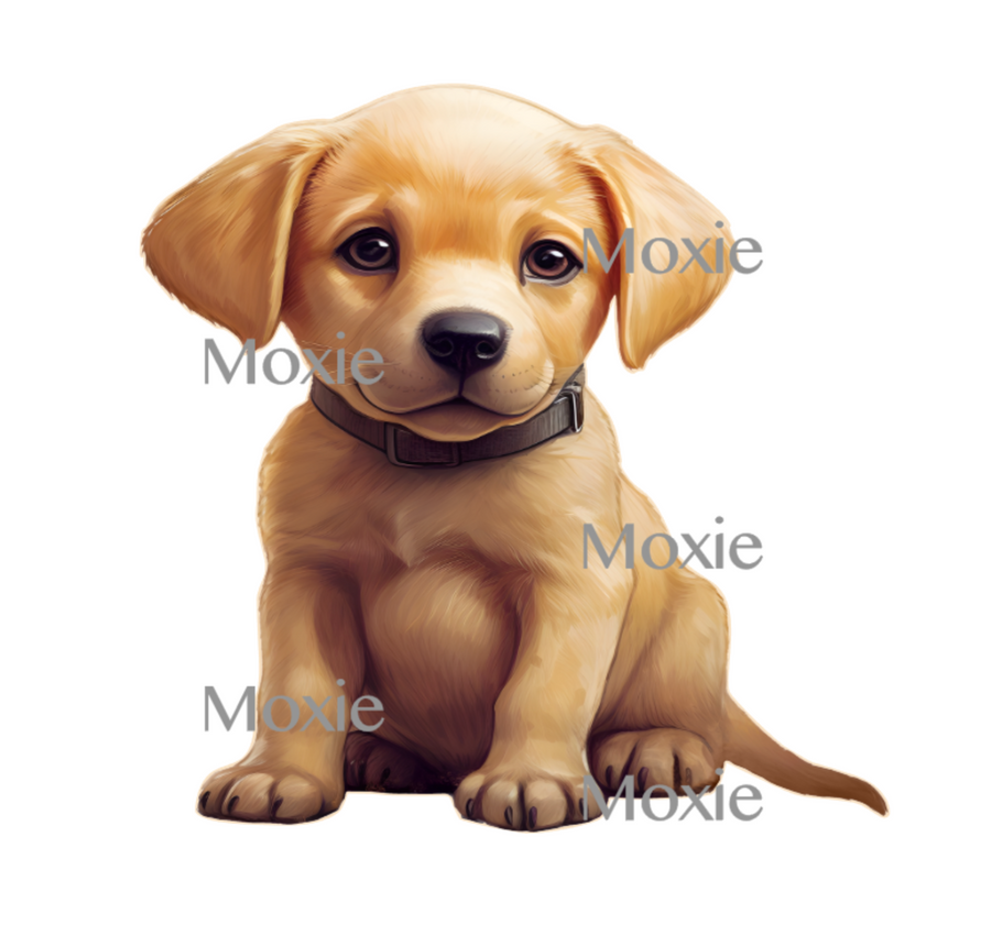 Labrador Pup Decal & Acrylic Blank COMBO