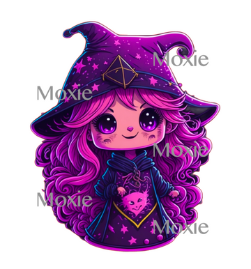 Purple Witch Decal & Acrylic Blank COMBO