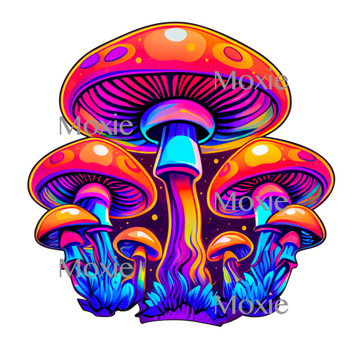 Trippy Mushrooms Decal & Acrylic Blank COMBO