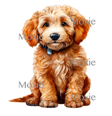 Labradoodle Pup Decal & Acrylic Blank COMBO