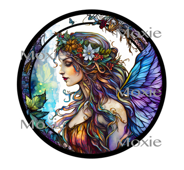 Stained Glass Fairy Decal