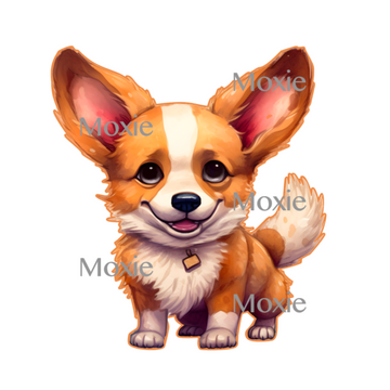 Corgi Puppy Decal & Acrylic Blank COMBO