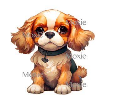 Cavalier King Charles Pup Decal & Acrylic Blank COMBO