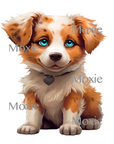 Australian Shepherd Pup Decal & Acrylic Blank COMBO
