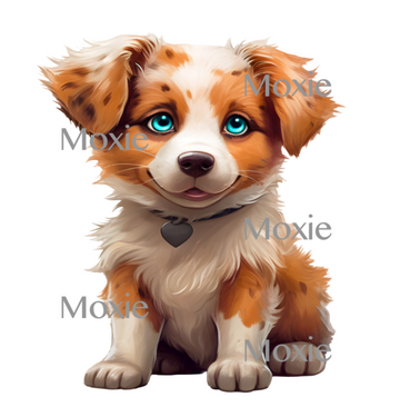 Australian Shepherd Pup Decal & Acrylic Blank COMBO