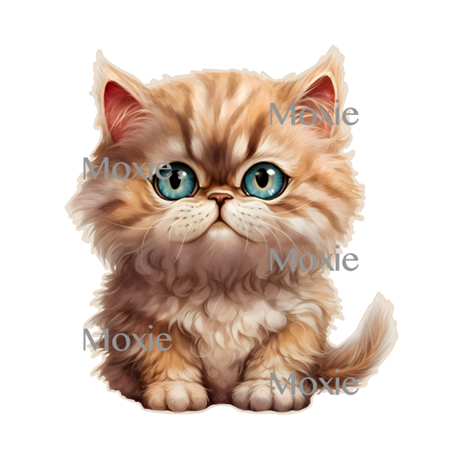 Persian Kitten Decal &amp; Acrylic Blank COMBO