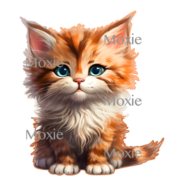 Maine Coon Kitten Decal & Acrylic Blank COMBO