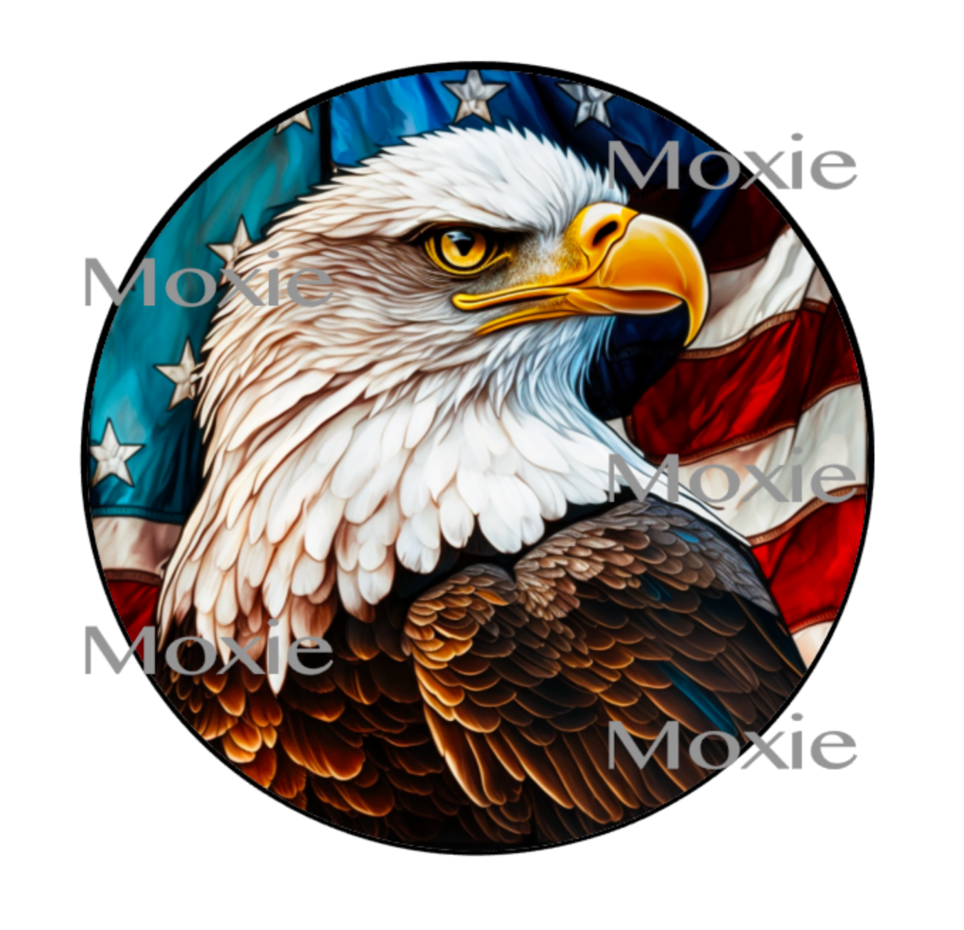 Stained Glass Eagle Decal