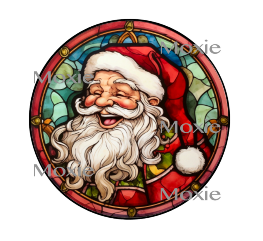 Stained Santa Claus Decal