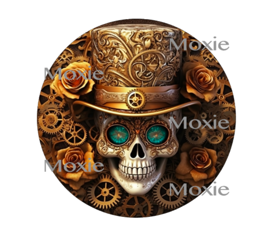 Steampunk Skull Decal