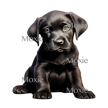Black Labrador Puppy Decal & Acrylic Blank COMBO