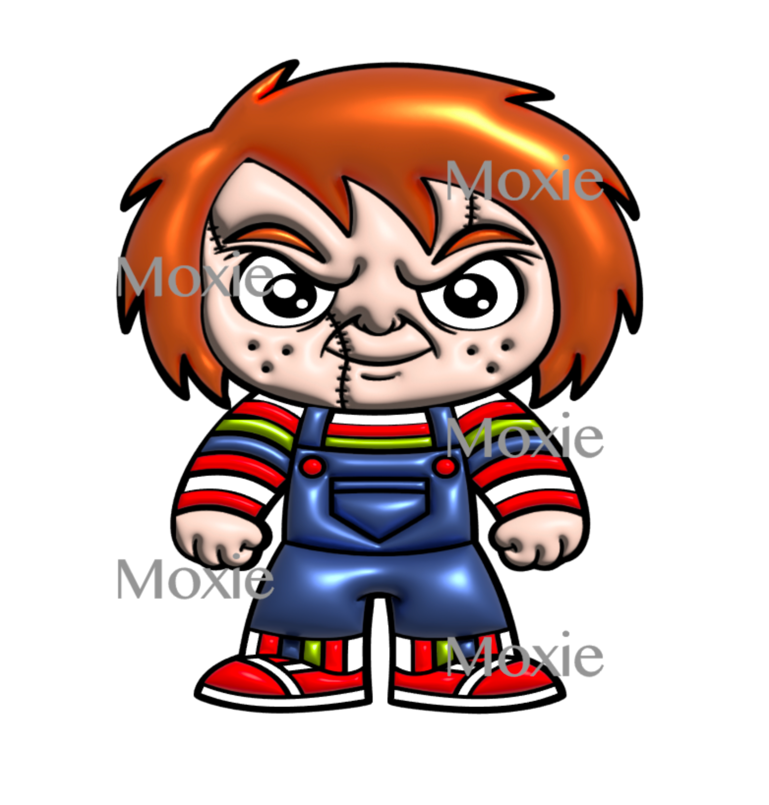 Chucky 3d Inflated Decal And Acrylic Blank Combo Moxie Vinyls 