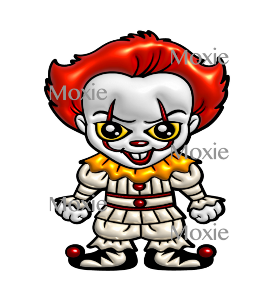 Pennywise 3D Inflated Decal & Acrylic Blank COMBO
