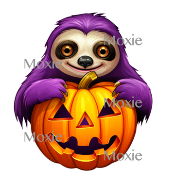 Halloween Sloth Decal & Acrylic Blank COMBO