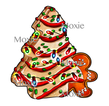 Christmas Tree Cake Decal & Acrylic Blank COMBO