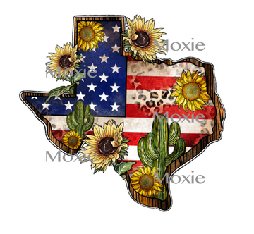 Texas Sunflower UV DTF Transfer