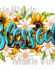 Sunflowers Blessed UV DTF Transfer