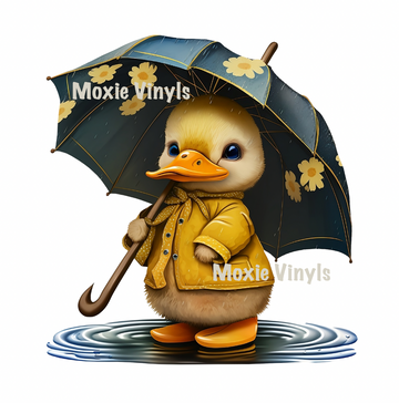 Duck With Umbrella UV DTF